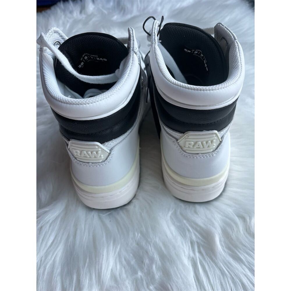 🆕 G-STAR Raw Attac Women’s Mid Sneakers White/Black Size 7 US - Picture 5 of 11